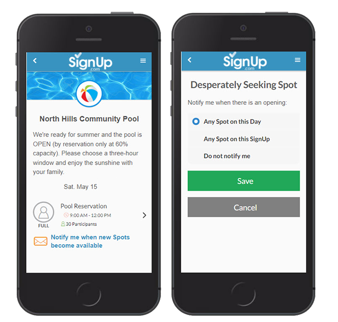 Waitlist Notifications on iPhone