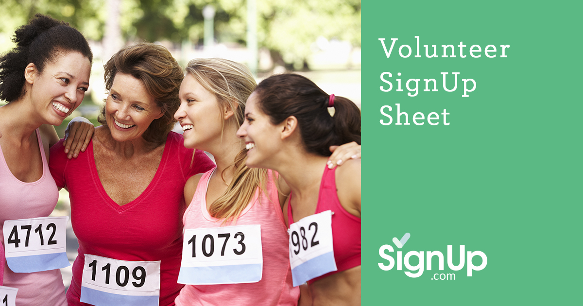 volunteer signup sheet signup com